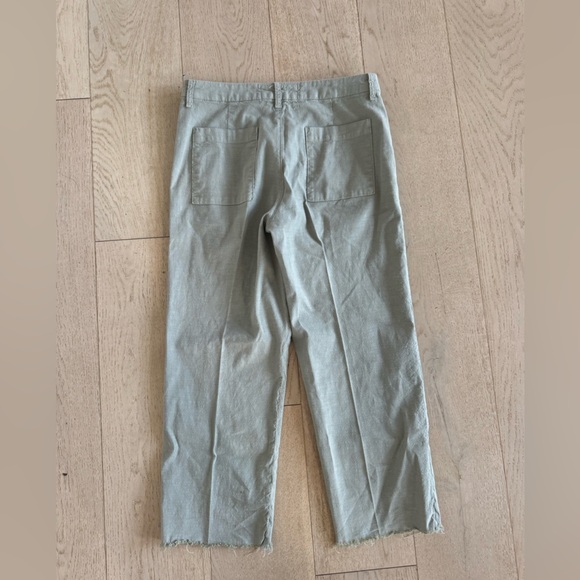 Frank & Eileen Kinsale Trouser Italian Performance Linen Sage Size 10 - Picture 6 of 9